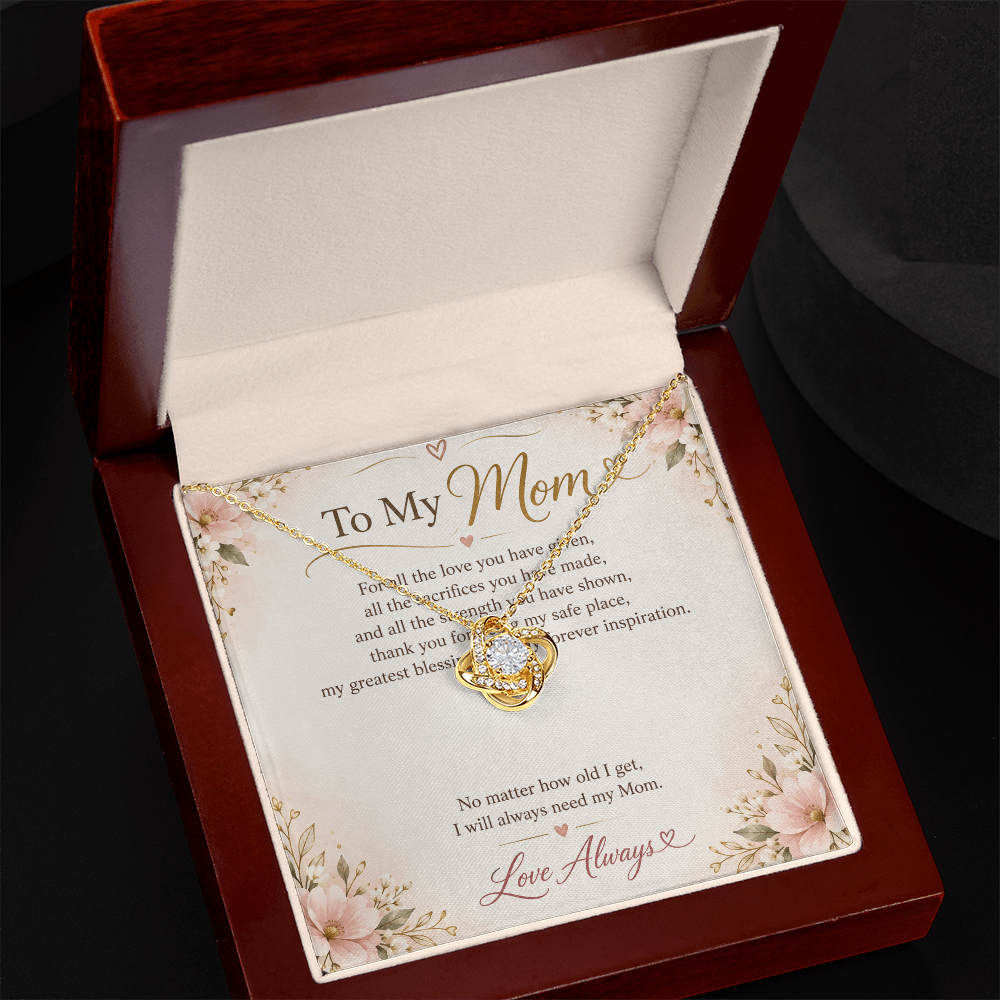 To My Mom – Love Knot Necklace | A Gift of Love, Strength & Appreciation