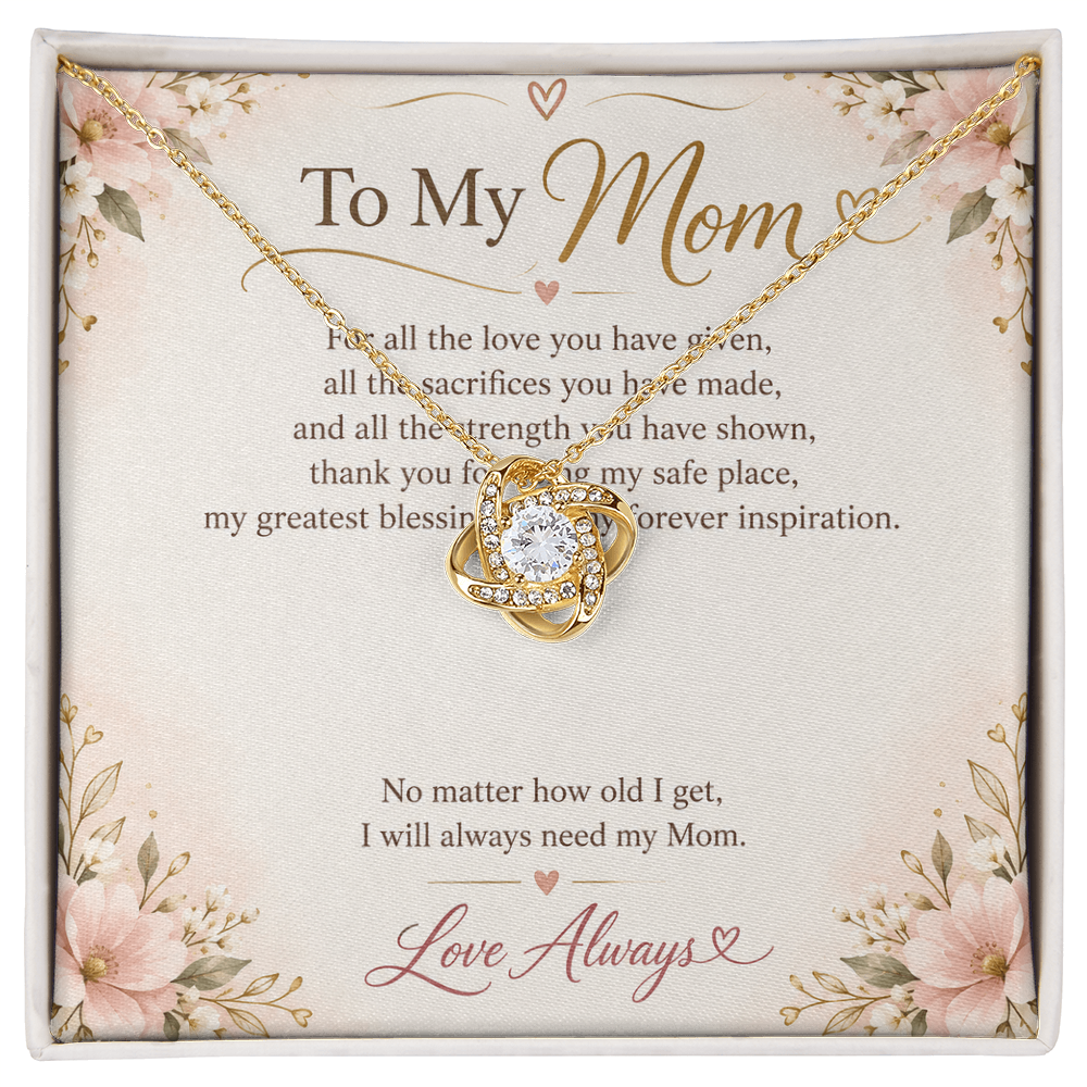 To My Mom – Love Knot Necklace | A Gift of Love, Strength & Appreciation