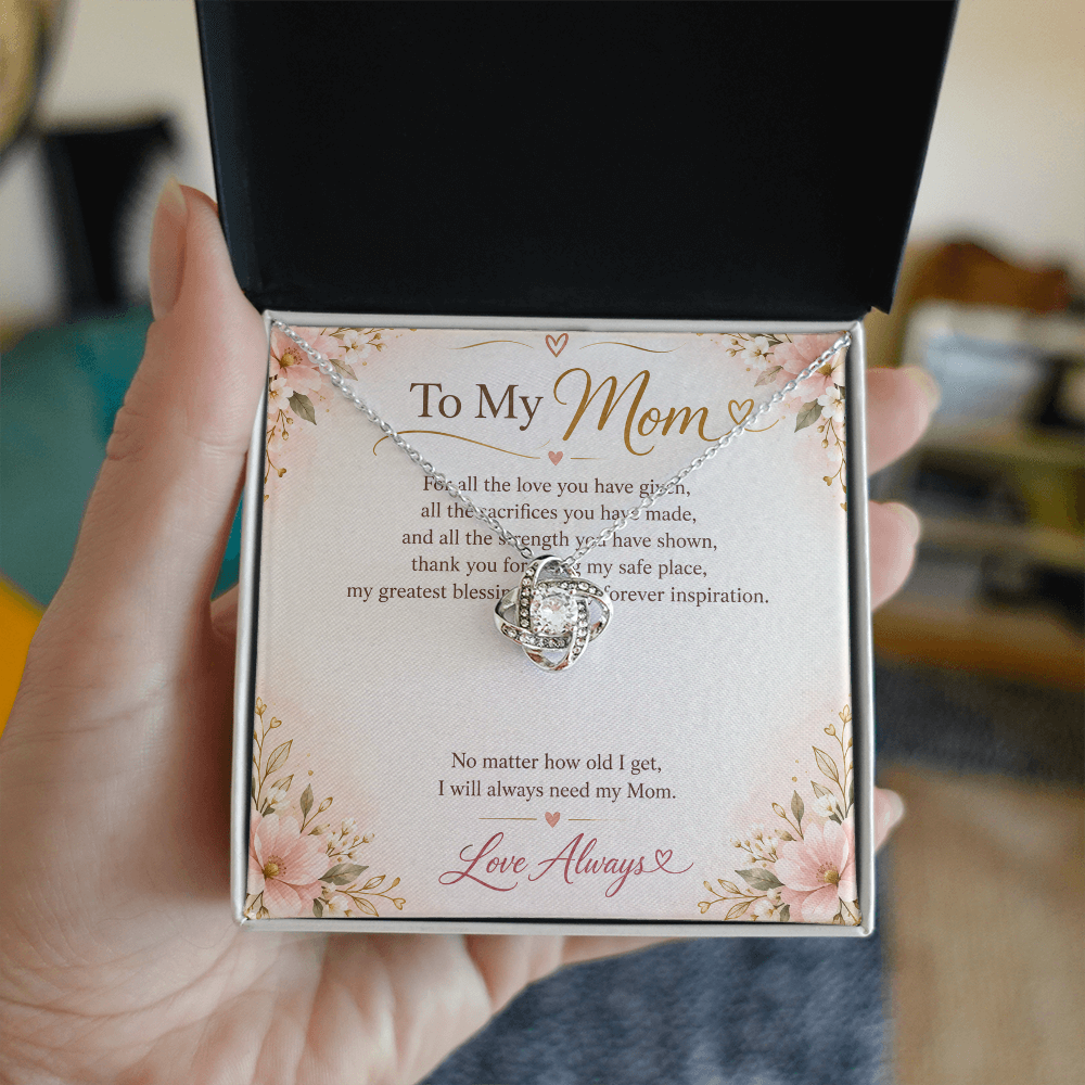 To My Mom – Love Knot Necklace | A Gift of Love, Strength & Appreciation