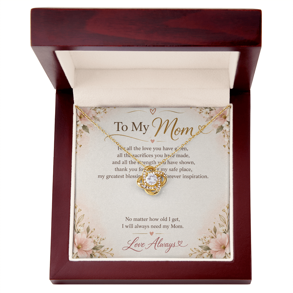 To My Mom – Love Knot Necklace | A Gift of Love, Strength & Appreciation